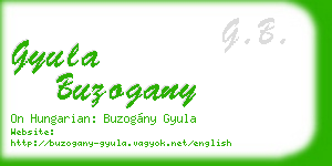 gyula buzogany business card