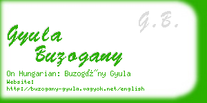 gyula buzogany business card